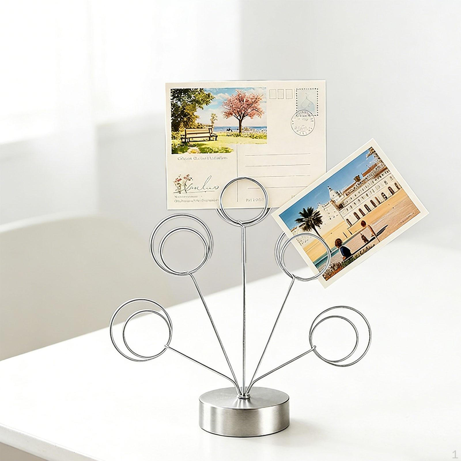 

Holder in The Shape of A 5-branch Family Tree, Desktop Display Stand for Graduation Photos серебряный