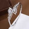 Fashion Creative Feather Design Inlaid Zircon Advanced Light Luxury Temperament Versatile Opening Bracelet