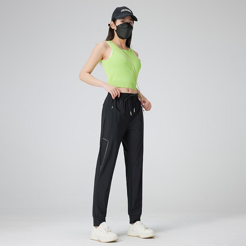 

Унисекс быстросохнущие брюки из ледяного шелка с манжетами – Прохладные, легкие, прямого кроя для лета M