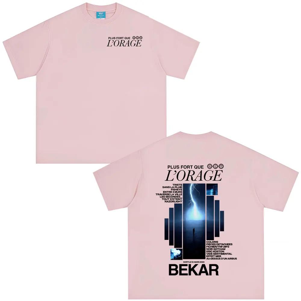 Rapper Bekar Plus Fort Que L'orage Album Grafik T-Shirts Herren Damen Hip Hop Mode Popmusik T-Shirts Herren Freizeit Streetwear