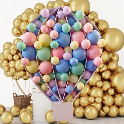 1pc 91cm Hot Air Balloon Shaped KT Board Frame Without Latex Balloon-Balloon-Filling Design for Birthday,Welcoming & Holiday Party Decor,3D Photo Prop