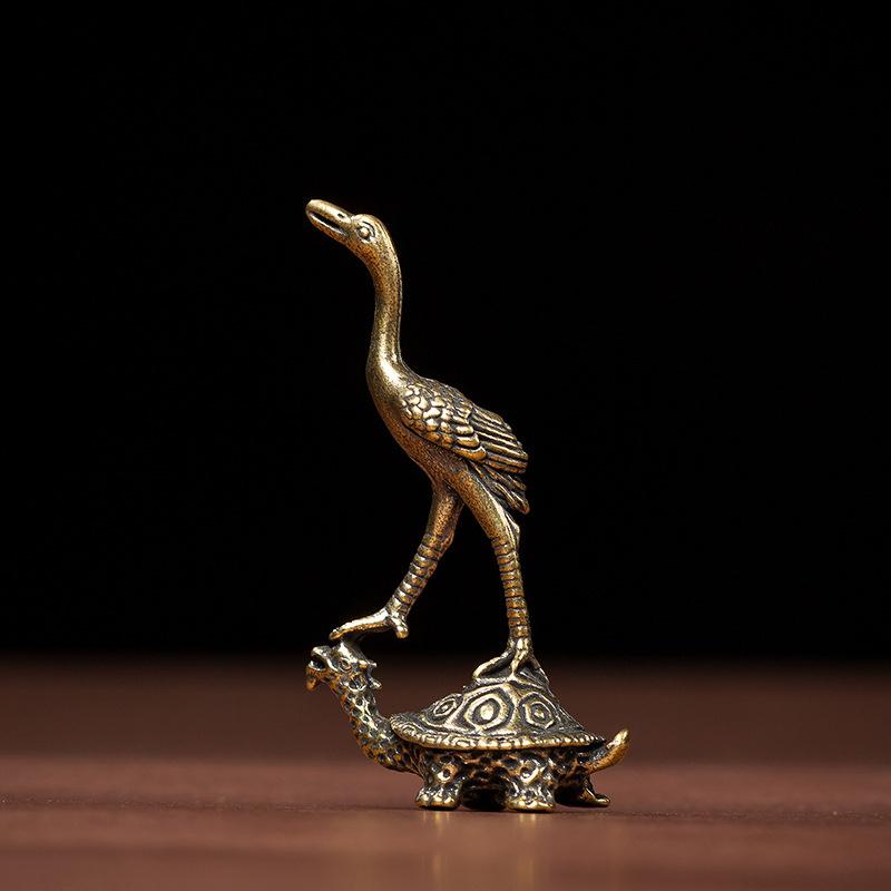 

Медная Черепаха Маленькие Украшения Ретро Латунная Статуэтка Животного Фигурки Брелки Подвески Антикварный Домашний Декор 1 Шт.