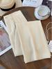 Women's Floor-Length Wide-Leg Pants, Spring/Summer 2026, High-Waisted, Loose Fit, Versatile for Petite Figures, Lightweight, Casual.
