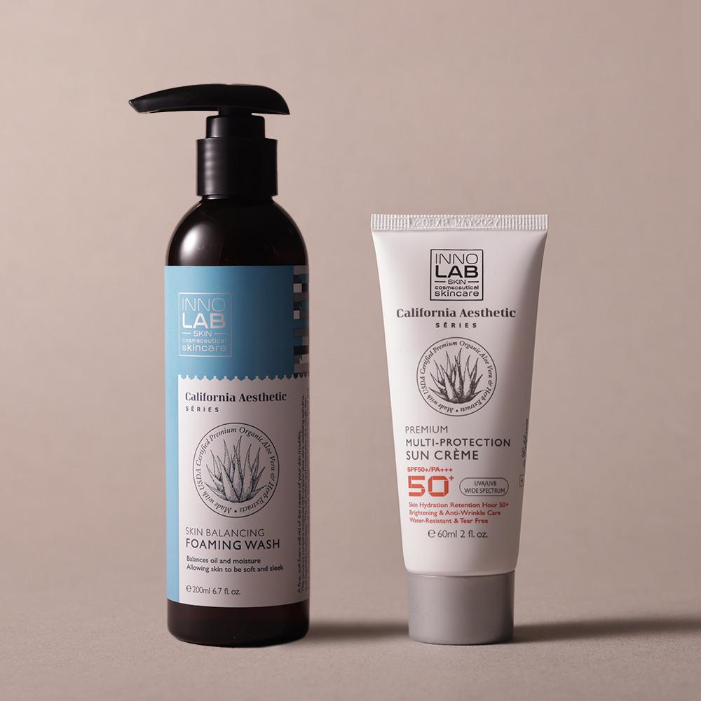 

Sunscreen 60ml + Foaming Wash 200ml one color free