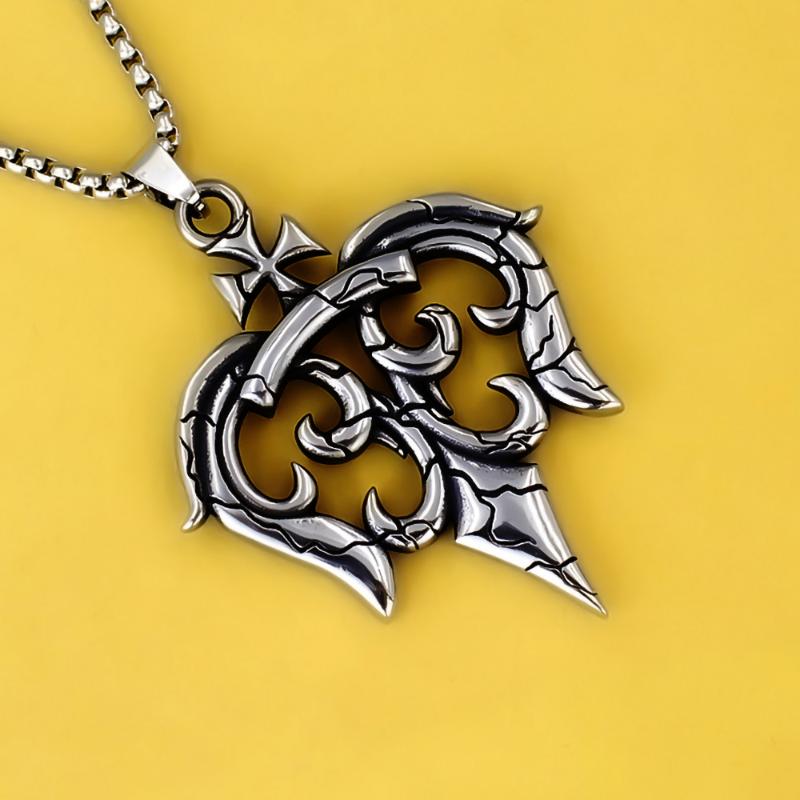 Retro Norse Mythology Double Raven Tree Of Life Pendant Necklace For Men Personality Charm Hip Hop Cool Casual Jewelry Gift