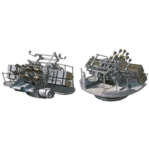 

Fine Molds 1/700 Nano Dread Series Друга світова війна Королівський флот QF 2-фунтова восьмиствольна гармата Пом-пом Пластикова модель Набір деталей WA37