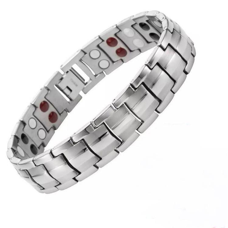 Detachable Double-Row Magnet Men's Bracelet - European and American Style