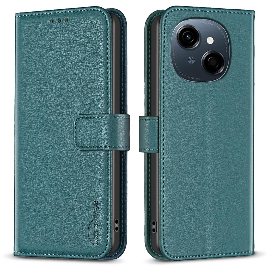 BINFEN COLOR BF17 For TECNO Spark Go 2025/Spark Go 1/Pop 9 4G Case Wallet Folio Flip Leather Cover