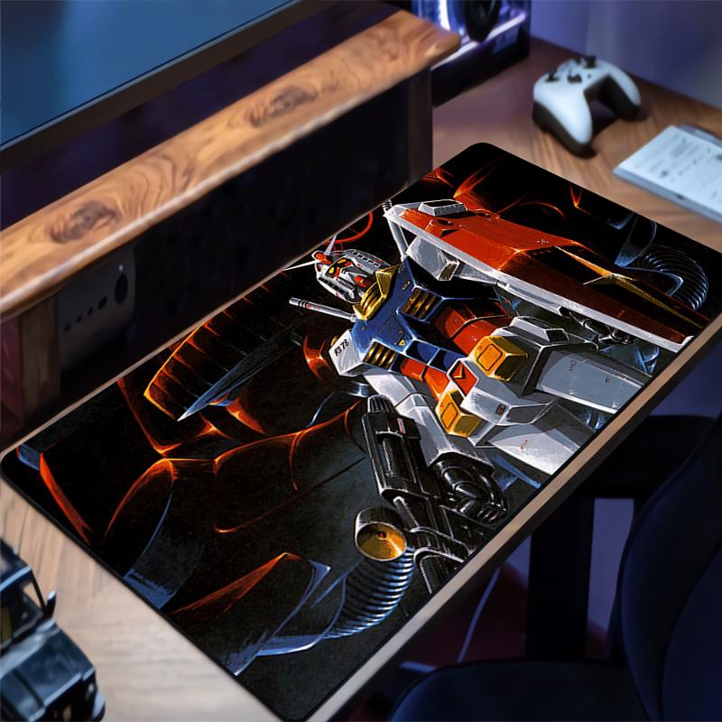 Mousepad Mechanical Warrior RX Gundam HD Desk Mat Non Slip Desk Mouse Mat Rubber Keyboard Pad Extended Pad Gaming Mouse Pad