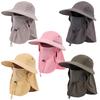 Price Outdoor Sports Sunscreen Fisherman Hat Wide Brim Face Cover Waterproof Breathable Solid Color Bucket Hat