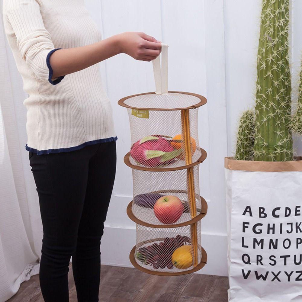 Hanging Clothes Drying Net 3 Layers Breathable Drying Rack Clothes Drying Basket Household