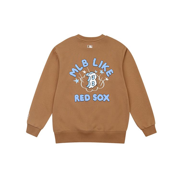 MLB Boston Red Sox Sweatshirts Unisex Umber Crew Neck Moderate Regular 31MT02041-43B XS