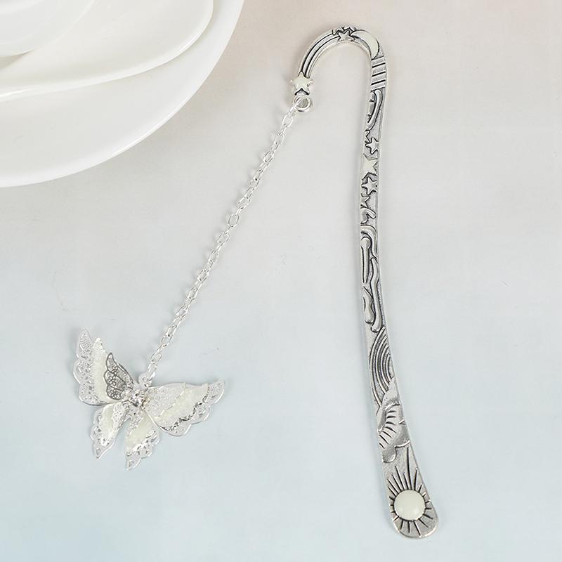 Luminous Night Butterfly Bookmark Label Read Maker Feather Book Mark