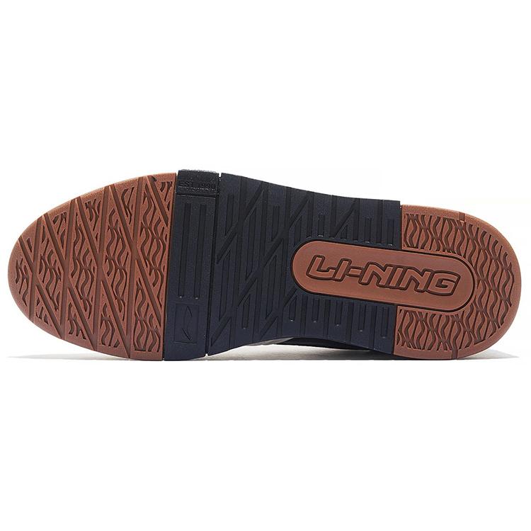 Li Ning 001 BTC 001 Btc Low top Skateboard Shoes Men's White Brown AGCS103-5