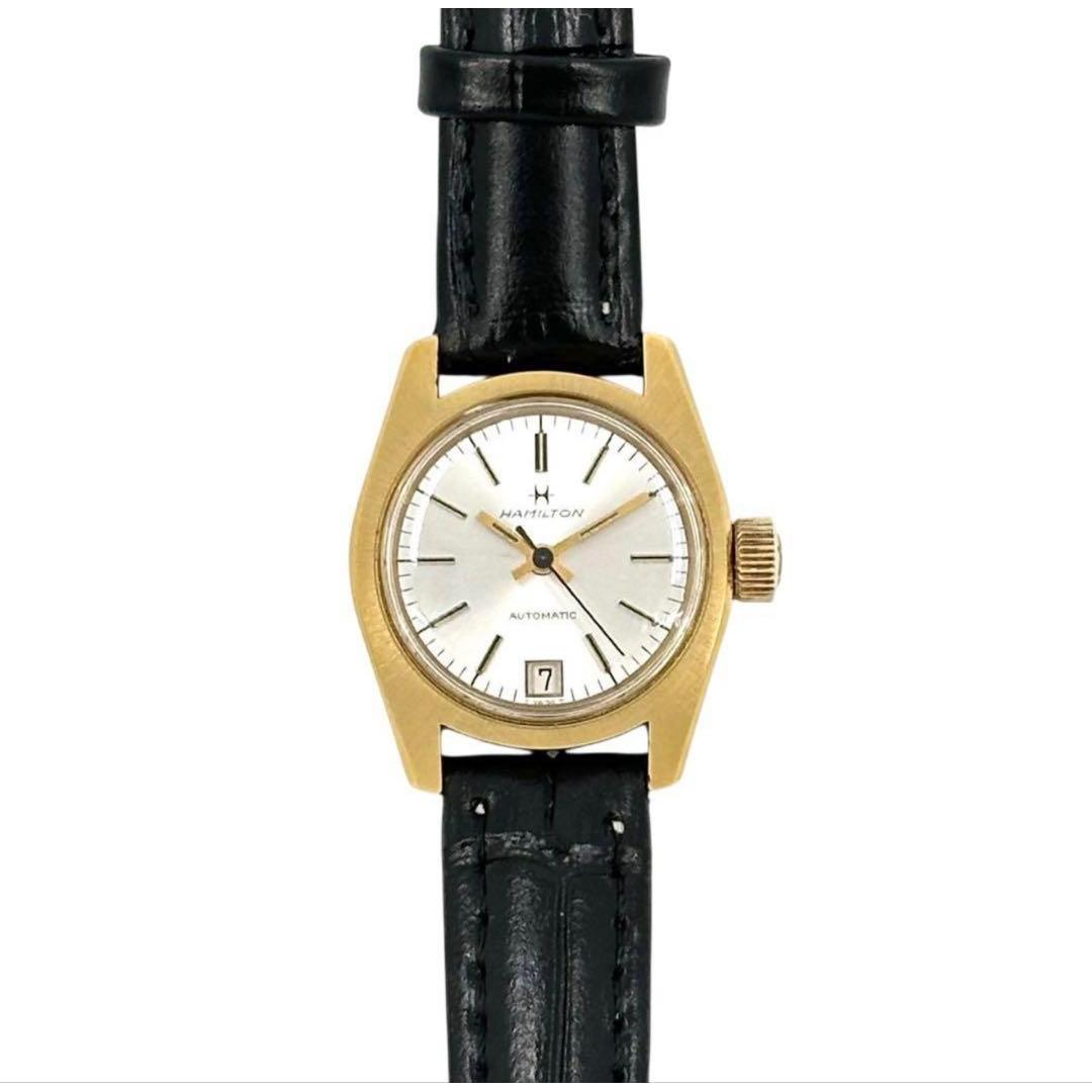 Used [Good Condition] Hamilton Watch Ladies New Belt Round Gold Quartz