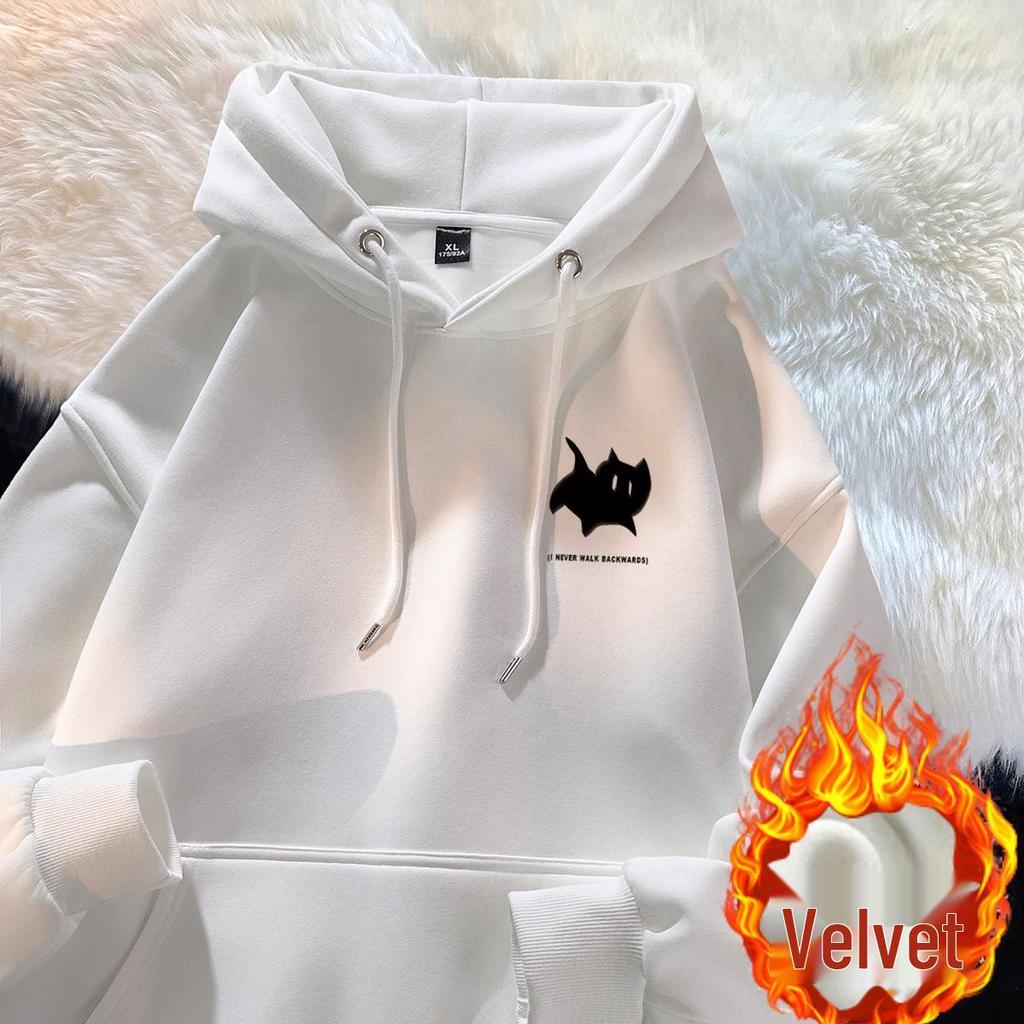 Men's Trendy Printed Hooded Sweatshirt - New Loose-Fit Autumn/Winter Hoodie