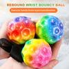 Hračka Rebound Wrist Ball s poutkem na zápěstí a elastickou šňůrkou Design pro snadné uchopení Míč pro návrat zápěstí Barevné míčky s hvězdnou oblohou pro všechny věkové kategorie