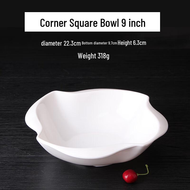 Qianxing A8 White Melamine Square Serving Bowls