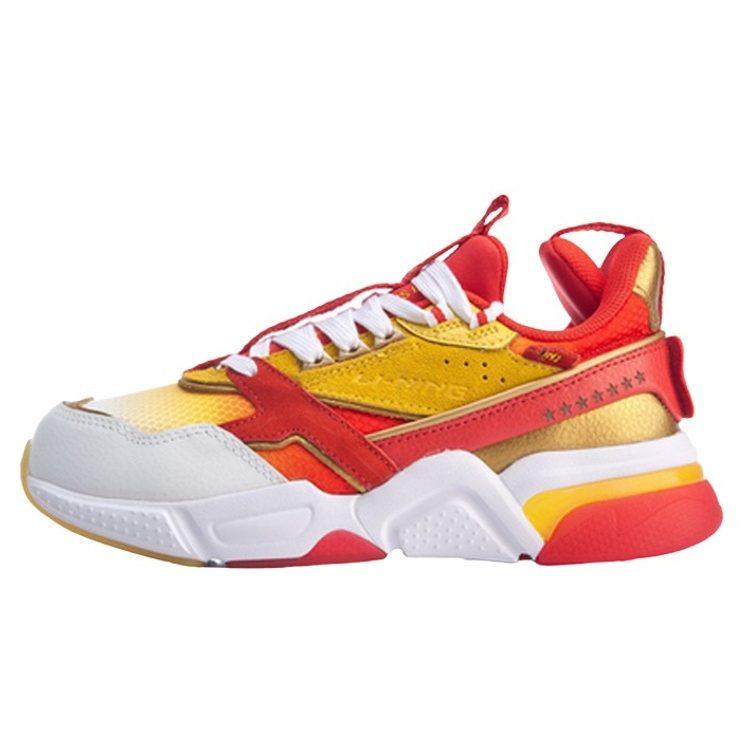 Li Ning 001 Low Top Sports Casual Shoes Women's Chromium Yellow AGLP192-1