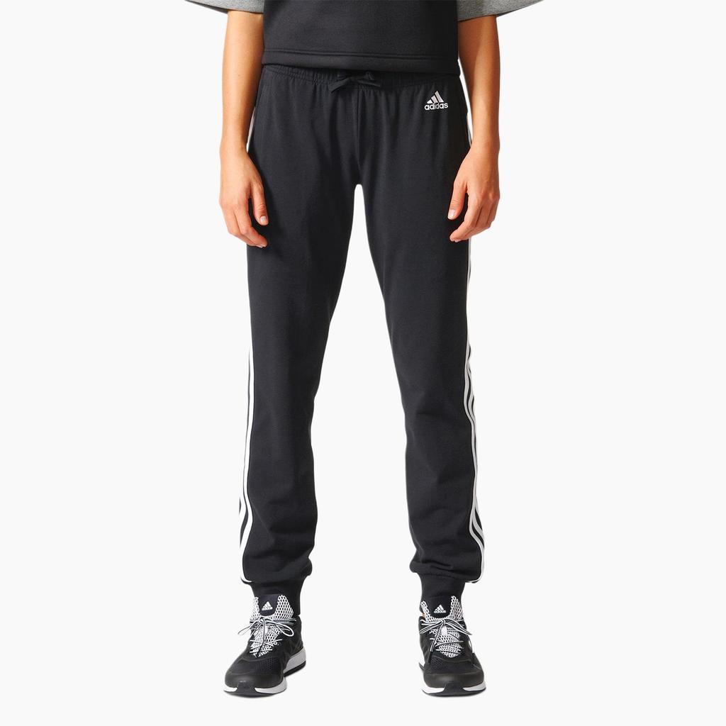 Adidas Three Stripe Slim Fit Breathable Knitted Sports Pants Women Bottoms S97115