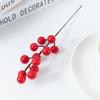 Artificial Frosted Red Berry Christmas Decoration for Home Dining Table