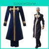 Jojos Bizarre Adventure Enrico Pucci Cosplay Outfit Mit Synthetischem Leder Für Anime Fans