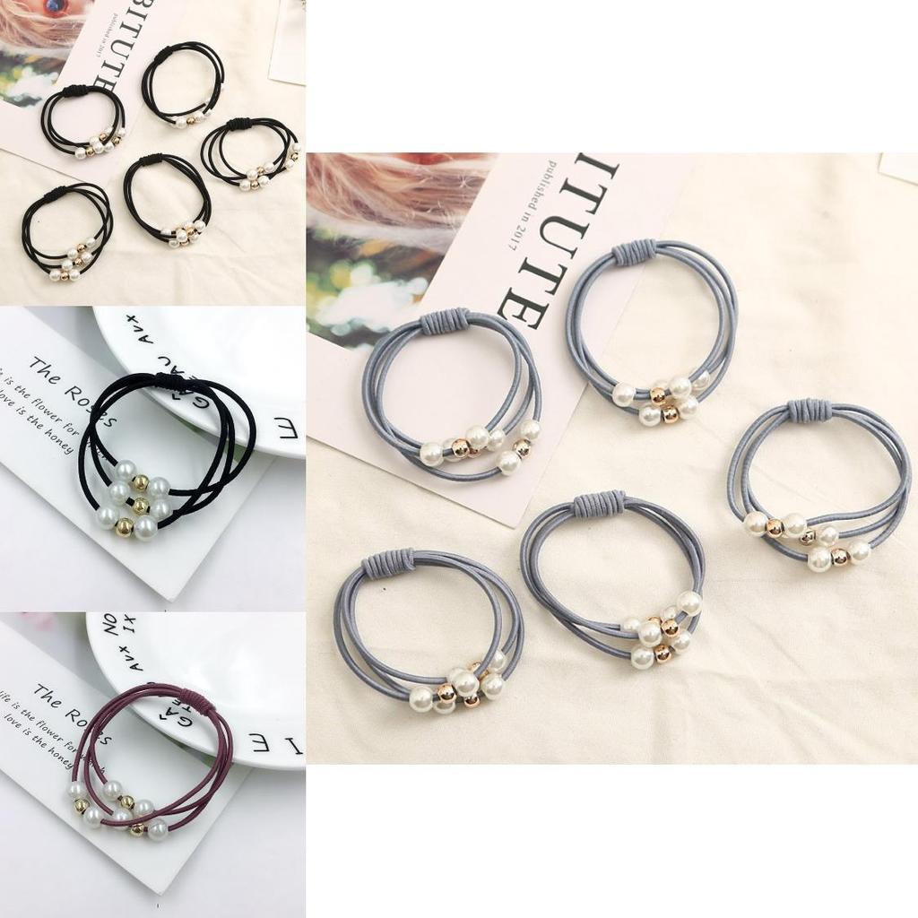Premium Korean Pearl Head Rope With Reliable High-elastic Three-strength Rubber Band For Effortless Styling
