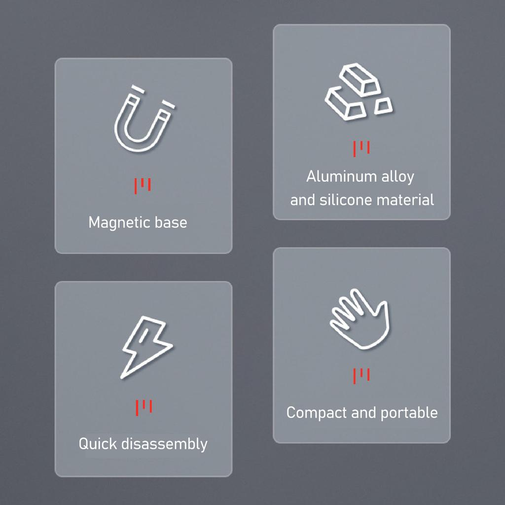 Quick Release Cold Shoe Mount Adapter for Action 5 Pro 4 Aluminum Alloy Silicone Action Camera Magnetic Adapter Mount