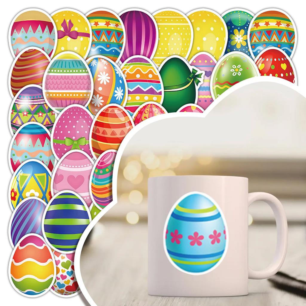 54pc Easter Egg Cutout Name Tags For Easter Bulletin Board Classroom Party Decorations Easter Play Paper Cutouts For DIY Kids Crafts