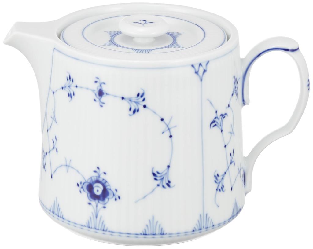 Imported Royal Copenhagen Blue Fluted Plain Teapot Wedding Gift 1059071 [Regular Product]