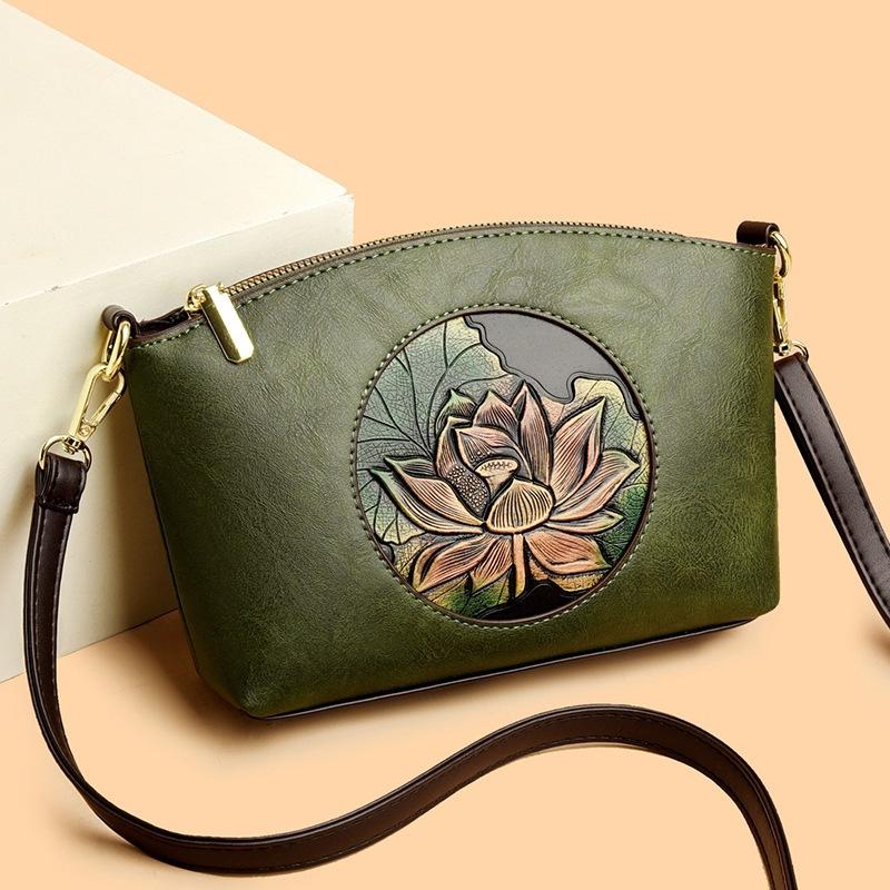 Leisure Retro Single Shoulder Bag, Fashionable Large Capacity Crossbody Bag, Mom's Soft Leather Small Bag