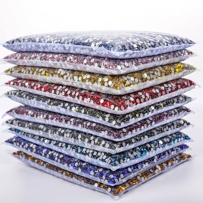 Weichen Velký Sáček Kamínků, Barva Diamanty s Plochým Dnem, Sklo na Vrtání Nehtů, Křišťálové Kulaté DIY Samolepky Diamantové Šperky.