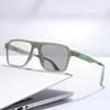 Luxury Square Pochromic Myopia Glasses Men Women Anti Blue Light Color Changing Sunglasses Ultralight Minus Sight Glasses