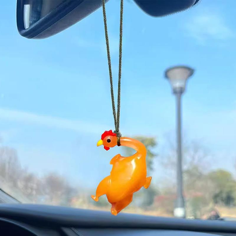 Color Changing Roast Duck Chicken  Fish Squid Pork Funny Bag Hanging Pendant Car Swing Duck Car Rearview Mirror Pendant Gift