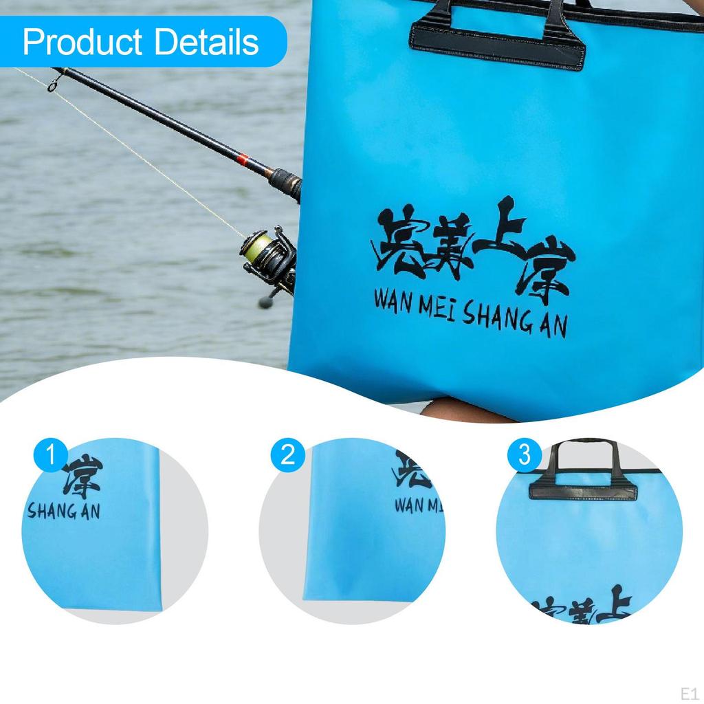 EVA Fishing Bag, Waterproof, Foldable, Puncture, Portable, Spacious Fish Storage Lightweight