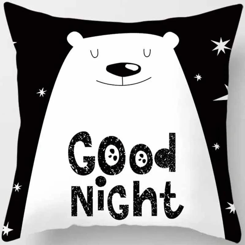 Cute Animal Print Square Pillowcase Home Decoration Car Sofa Cushion Cover