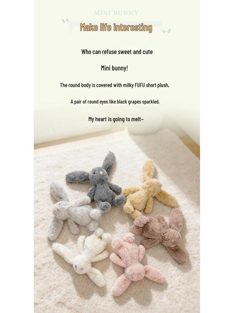 Plush Rabbit Keychain Charm: Cute Backpack Pendant & Doll Gift for Girls