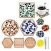 For Mosaic Coaster Making Kit For Diy Mosaic Coaster Crafts Kit Handmade Mosaic Coaster Making Kit F 25-26s