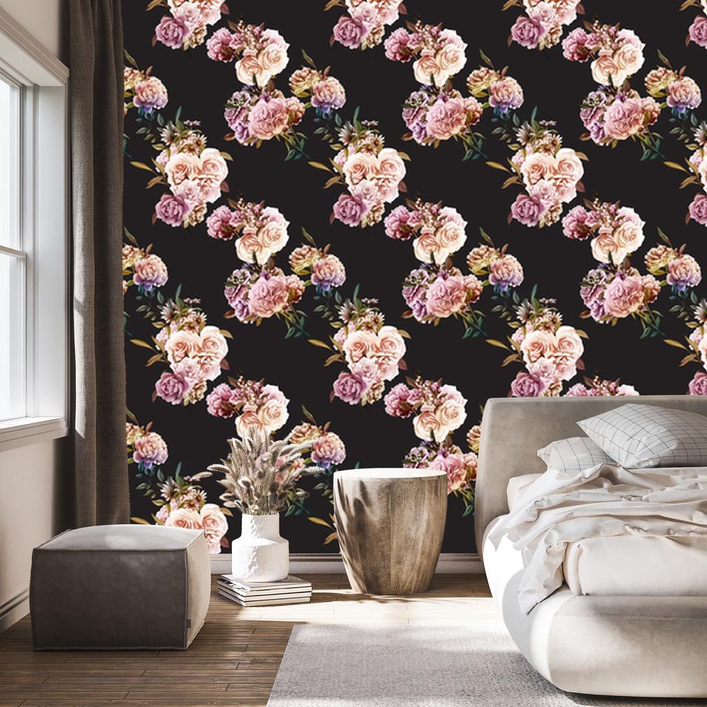 Roses wallpaper for living room and bedroom 50x1000