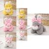 Adorable Bunny Plush Toy Keychain Soft Stuffed Animal Charm Cute Rabbit Doll For Girls Birthday Gift