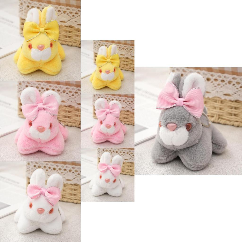 Adorable Bunny Plush Toy Keychain Soft Stuffed Animal Charm Cute Rabbit Doll For Girls Birthday Gift