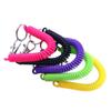 Spring Lanyard Elastic Key Cord Clasp Wrist Coil Spring Rope Key Ring Spiral Stretch Keychain