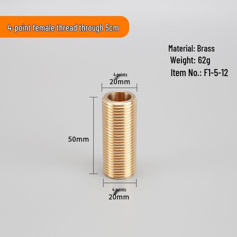 4-Point Copper Pipe Connector with Double Male and Female Threads