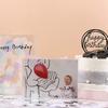 Modern Transparent Desktop Display Case Storage Box Artistic Design For Stationery Cosmetics Small Items Arrangement