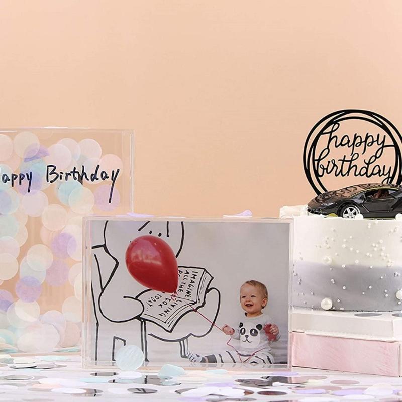 Modern Transparent Desktop Display Case Storage Box Artistic Design For Stationery Cosmetics Small Items Arrangement