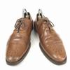 Made in Italy BARNI Medallion Toe Wholecut Leather Dress Business Shoes Size 26.0 Brown(USED)