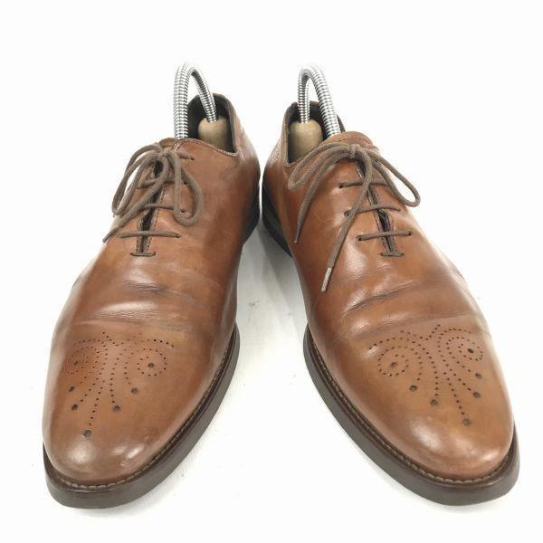 Made in Italy BARNI Medallion Toe Wholecut Leather Dress Business Shoes Size 26.0 Brown(USED)