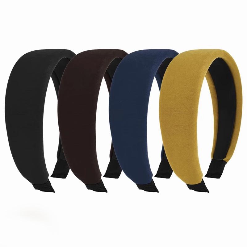 Korean Velvet Sponge Headband - Retro Style for Women