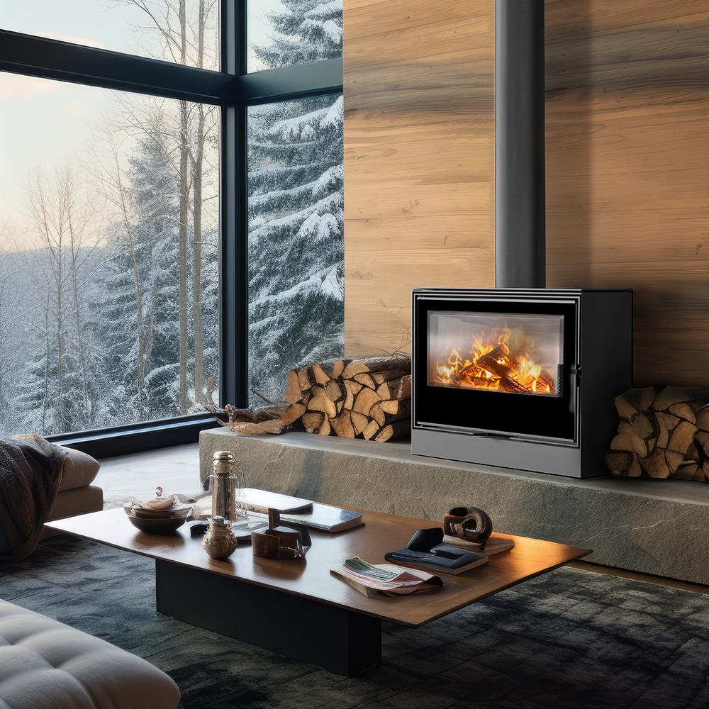 Wood Burning Steel Stove KRATKI KARI 80 Ø 180 12 kW