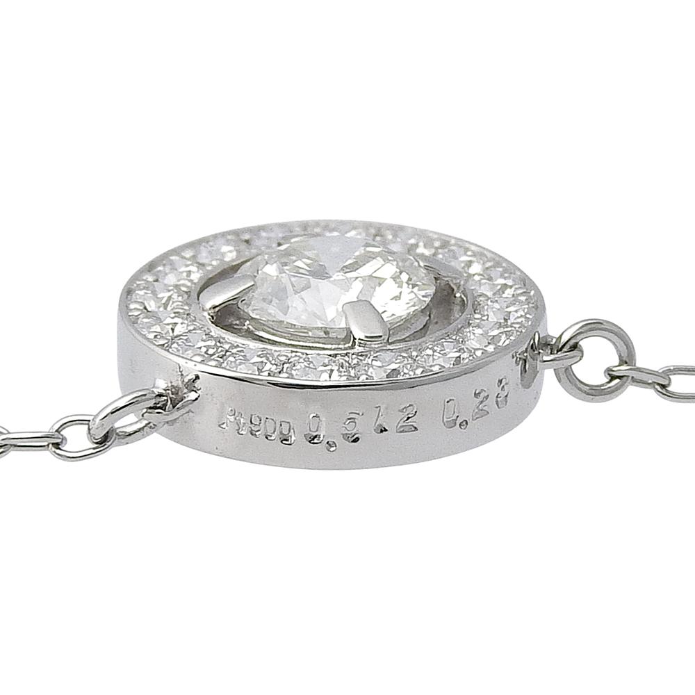 Necklace PtPlatinum/diamond 3.8g Women Used